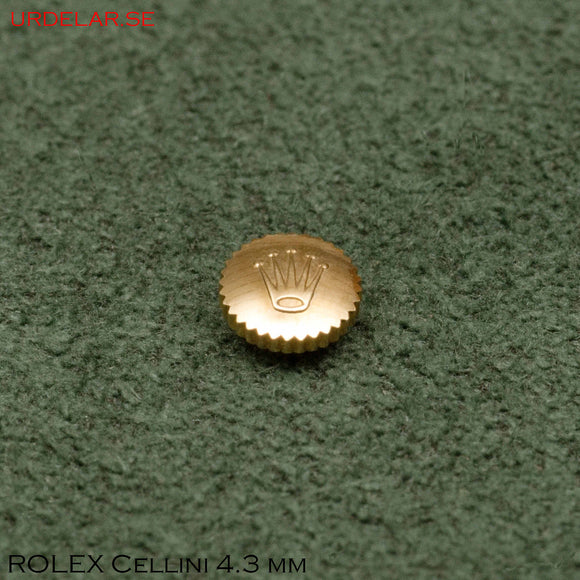 Crown, ROLEX Cellini, Patent, Gold, Diam: 4.3 mm.