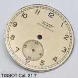 Case, dial, hands, Tissot Antimagnetique, Cal: 21.7