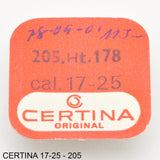 Certina 17.25-205, Center Wheel With Cannon Pinion, Ht: 1.78