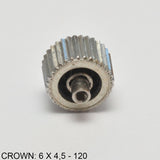 Crown, Screw down, steel: 6 X 4,5 - 120