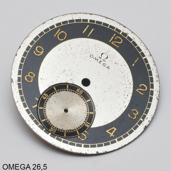 Dial, Omega, oversized for cal: 26,5