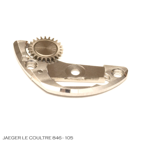 Jaeger le Coultre 846-105, Barrel bridge with crown wheel & click