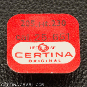 Certina 25-651-205, Center wheel with cannon pinion, Ht: 230