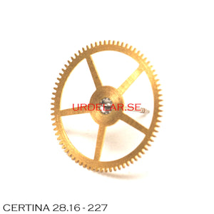 Certina 28.16-227, Fourth wheel, centre second, Ht: 600