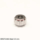 Crown, Breitling Steel, Diam. 5.5 mm.