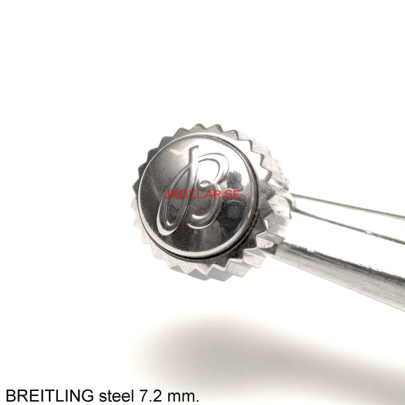 Crown, Breitling Steel, Diam. 7.2 mm.