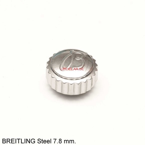 Crown, Breitling Steel, Diam. 7.8 mm.