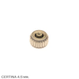 Crown, Certina, steel, 4.5 x 2.7, tube: 2.0