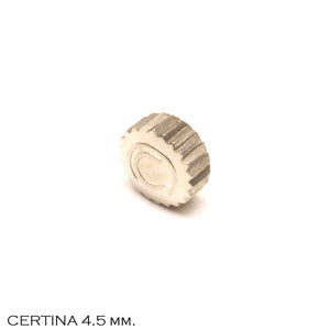 Crown, Certina, steel, 4.5 x 2.7, tube: 2.0