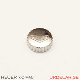 Crown, Heuer, steel, D=7.0 mm.