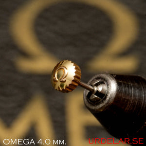 Crown, Omega waterproof, Gold. 4.0 x 1.9 x 2.0 - 0.90*