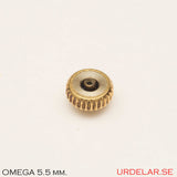 Crown, Omega Naiad* waterproof, Gold. 5.5 x 3.4 x 2.0 - 0.90