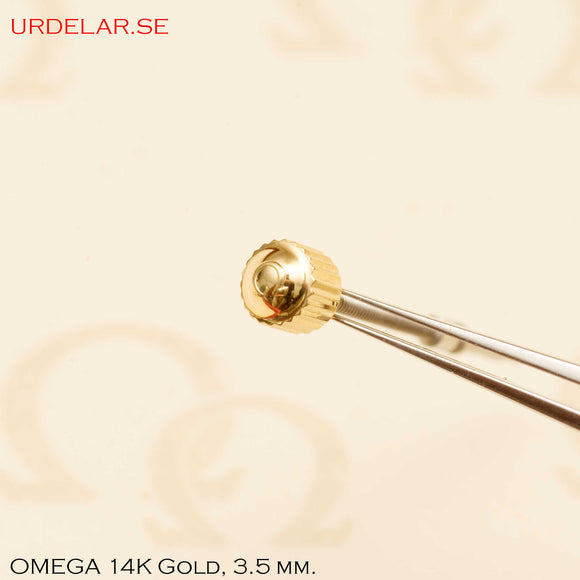 Crown, Omega 14K Gold, Diam: 3.5 mm.