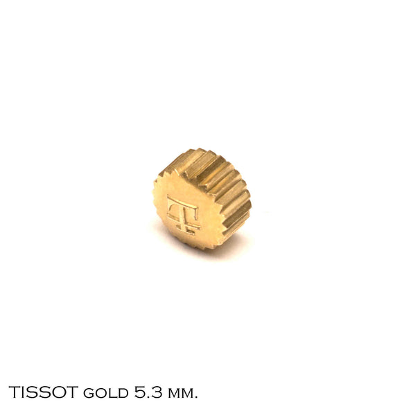 Crown, Tissot, gold, D=5.3 X 3.3 - 2.0 - 0.90