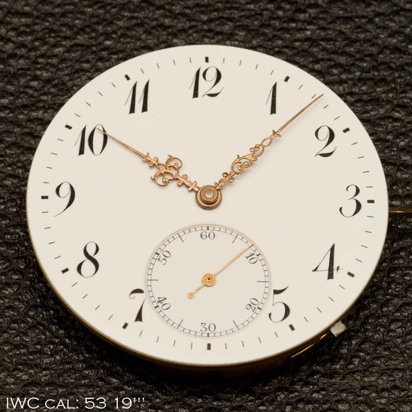 Dial w. Hands, IWC 19''' cal: 53 Savonette