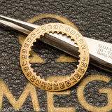 Omega 560-1500, Date Disc, Convex, gold/black