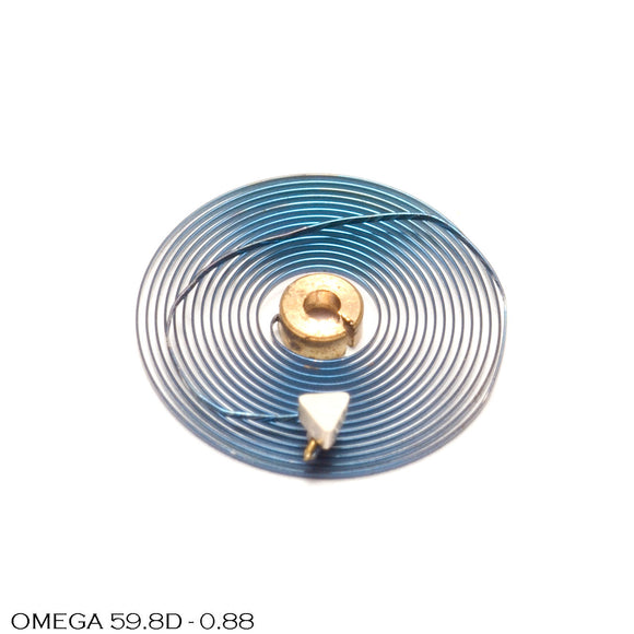 Omega 59.8D-088, Hairspring, regulated