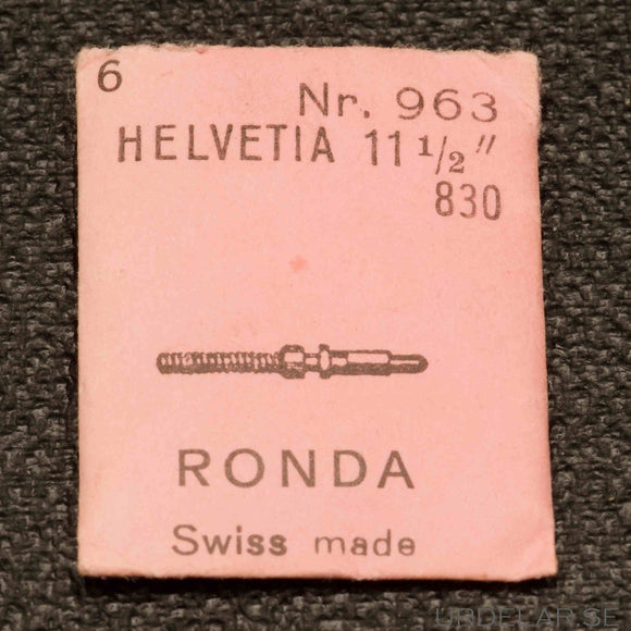 Helvetia 830 (11.5'''), Winding stem, Ronda: 963