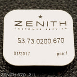 Zenith 670-211, Third wheel, double & pinion