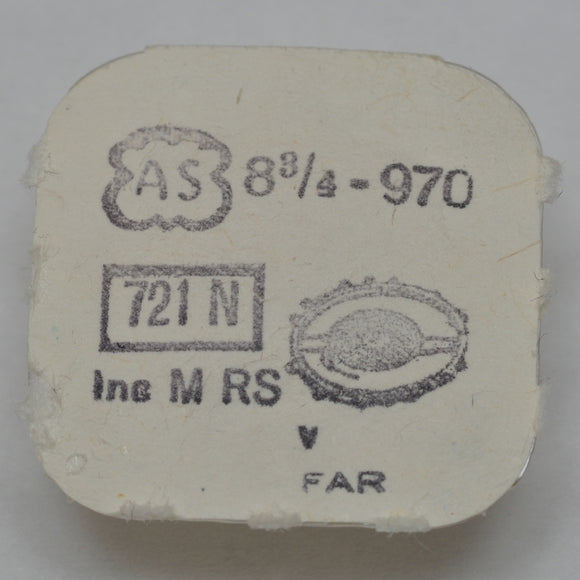 AS 976 - 721 Balancier avec spiral plat (à l'unité) - Balance with flat hairspring regulated (per unit) AS 976 721 Passion Chron AS 976 - 721 Balancier avec spiral plat (à l'unité) - Balance with flat hairspring regulated (per unit) AS 976 721 Passion Chron