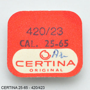 Certina 25-65-420, 423, Crown wheel and core, NOS