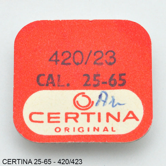 Certina 25-65-420, 423, Crown wheel and core, NOS