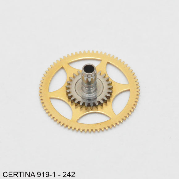 Certina 919-1, Cannon pinion and friction wheel, no: 242, Ht: 2.65