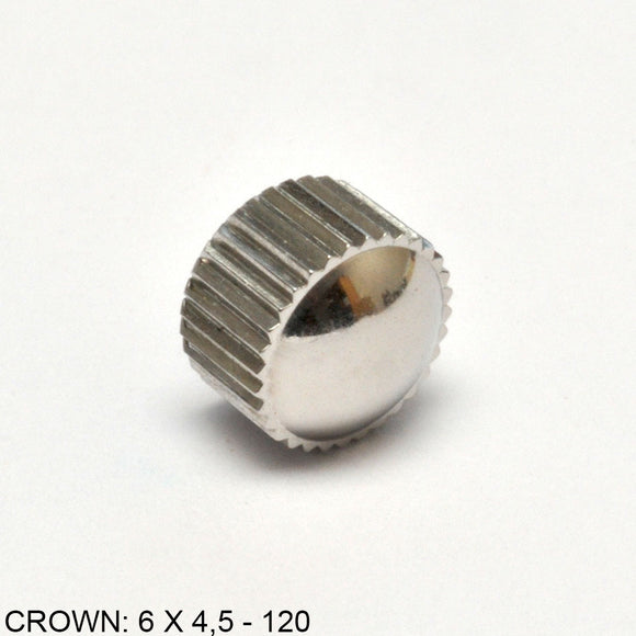 Crown, Screw down, steel: 6 X 4,5 - 120