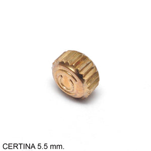 Crown, Certina, gold, 5.5 x 3.5, tube: 2.0