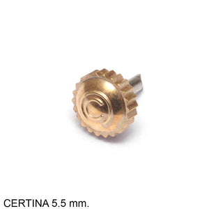 Crown, Certina, gold, 5.5 x 2.9, tube: 2.5