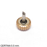 Crown, Certina, gold, 5.5 x 2.9, tube: 2.5