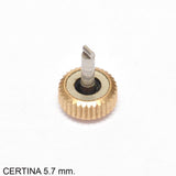 Crown, Certina, gold, 5.7 x 2.6, tube: 2.5