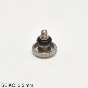 Crown, Seiko, steel: D=3.5 mm.
