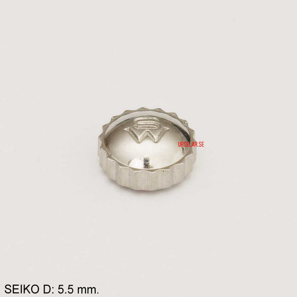 Crown, Seiko, steel: D=5.5 mm.