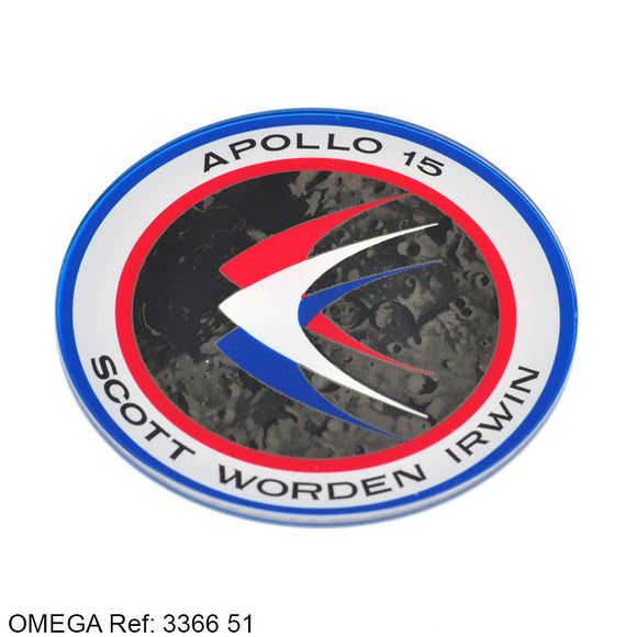 Crystal for caseback, Omega Speedmaster Apollo 15, Ref: 3366 51