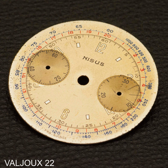 Dial, Valjoux 22, NISUS Chronograph