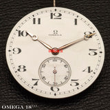 Dial w. Hands, OMEGA 18''' Open Face