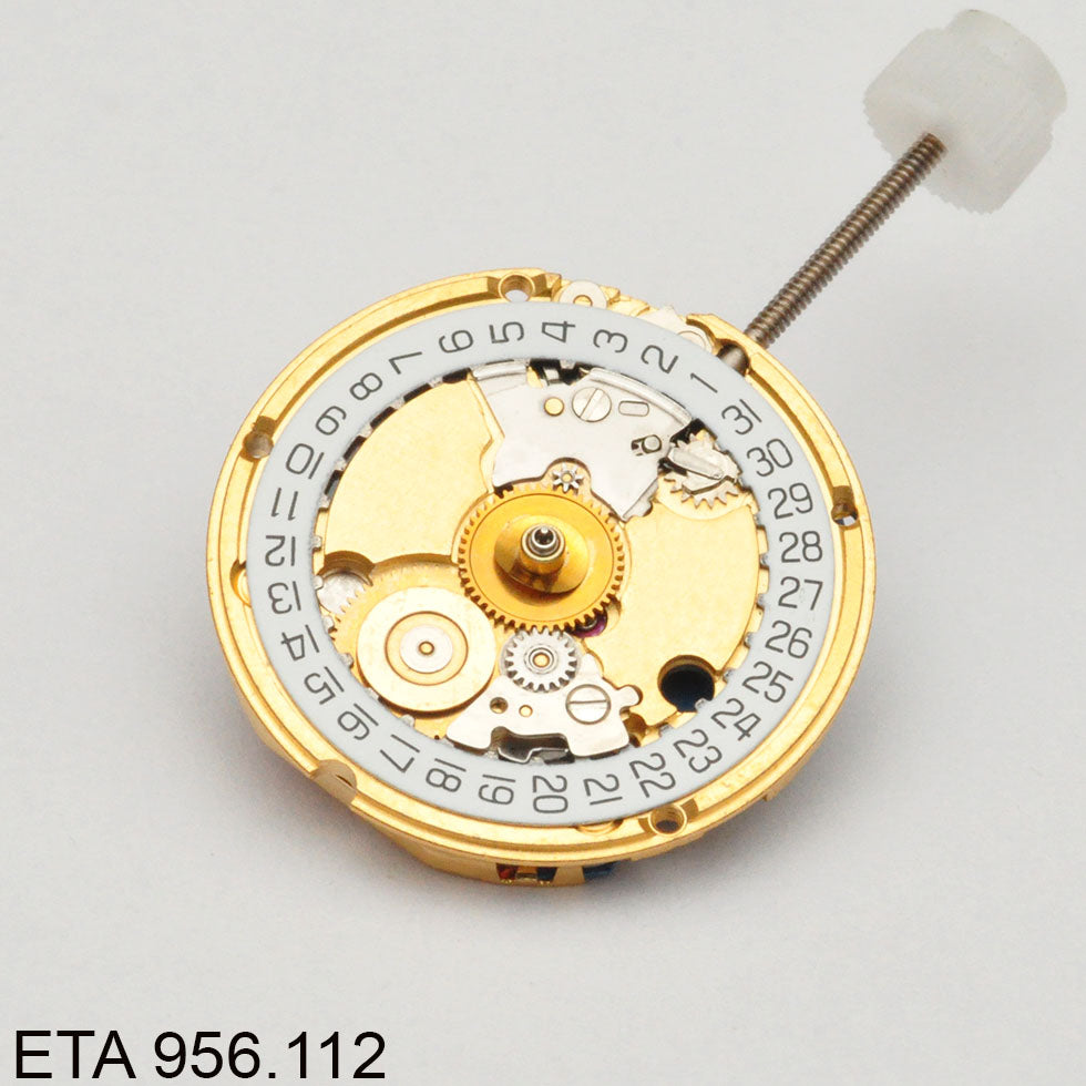 Lot De Pièces Pour Mouvement De Montre ETA 956.112 : Platine + Rouage + Pont Rouage - Bon État (Pour Pièces)