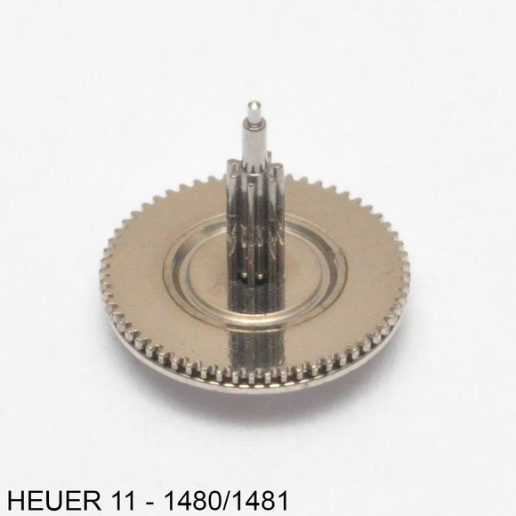 Heuer 11-1480/1481, Winding-up wheel/reduction gear
