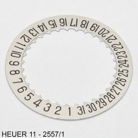 Heuer 11-2557/1, Date indicator, black/silver