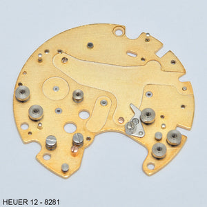 Heuer 12-8281, Plate for chronograph mechanism