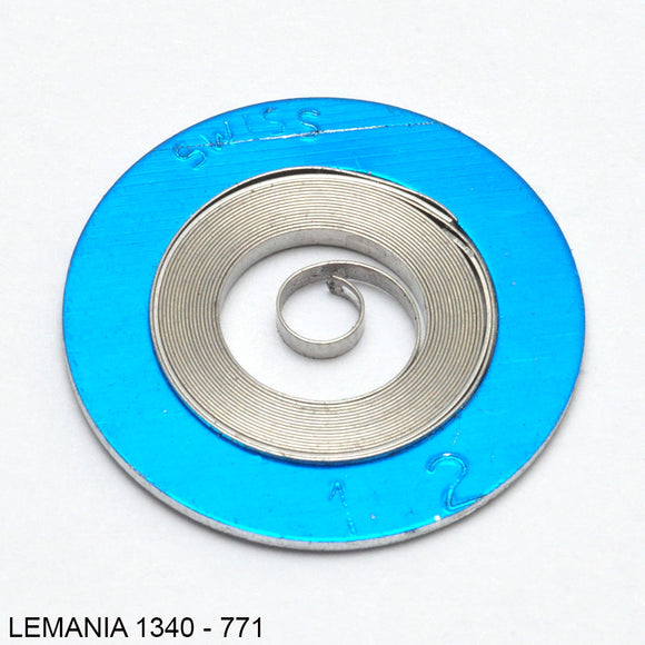 Lemania 1340-771, Main spring