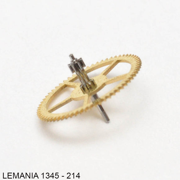 Lemania 1345-214, Third wheel and pinion