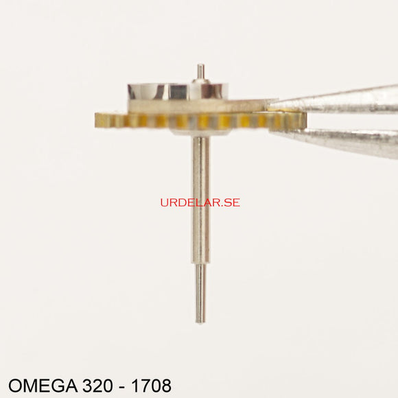Omega 320-1708, Minute recording runner, mounted