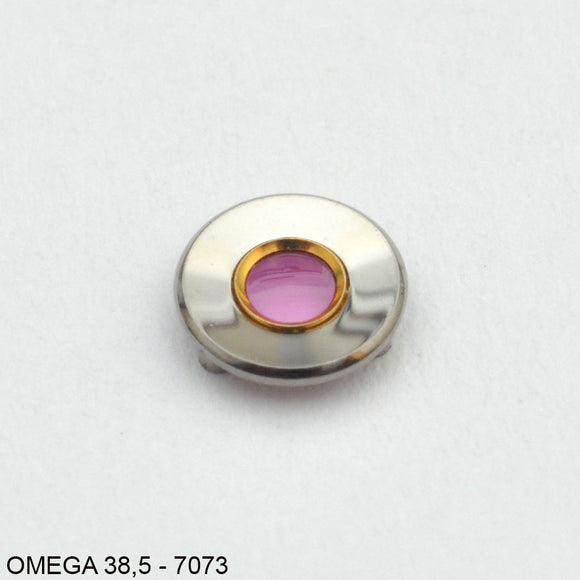 Omega 38.5T1-7073, Upper cap jewel w. endpiece
