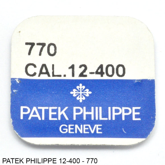 Patek Philippe 12-400, 27-AM 400, Mainspring, no: 770