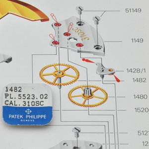 Patek Philippe 310SC, 335SC, Automatic ratchet over wheel, no: 1482