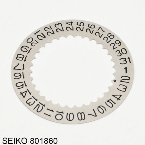 Seiko 7625-801860, Date disc