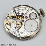 Zenith 135, Complete movement.